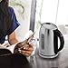 Ovente Electric Stainless Steel Hot Water Kettle 1.7 Liter with 5 Temperature Control & Concealed Heating Element, BPA-Free 1100 Watt Tea Maker with Auto Shut-Off and Keep Warm Setting, Silver KS88S