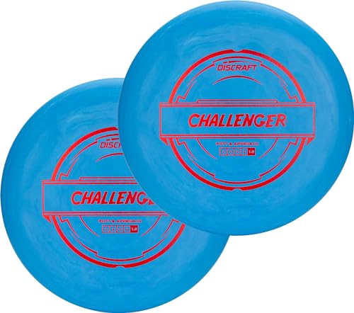 Discraft Challenger Putter Twin Pack - Identical Putters | Putter Blend | 173 174g | Matching Blue Disc