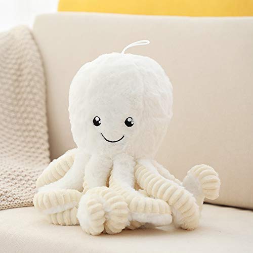 Lapeche Plush Cute Octopus Dolls Soft Toy Stuffed Marine Animal For Boys Girls Birthday Presents (White, 16") #TOP1