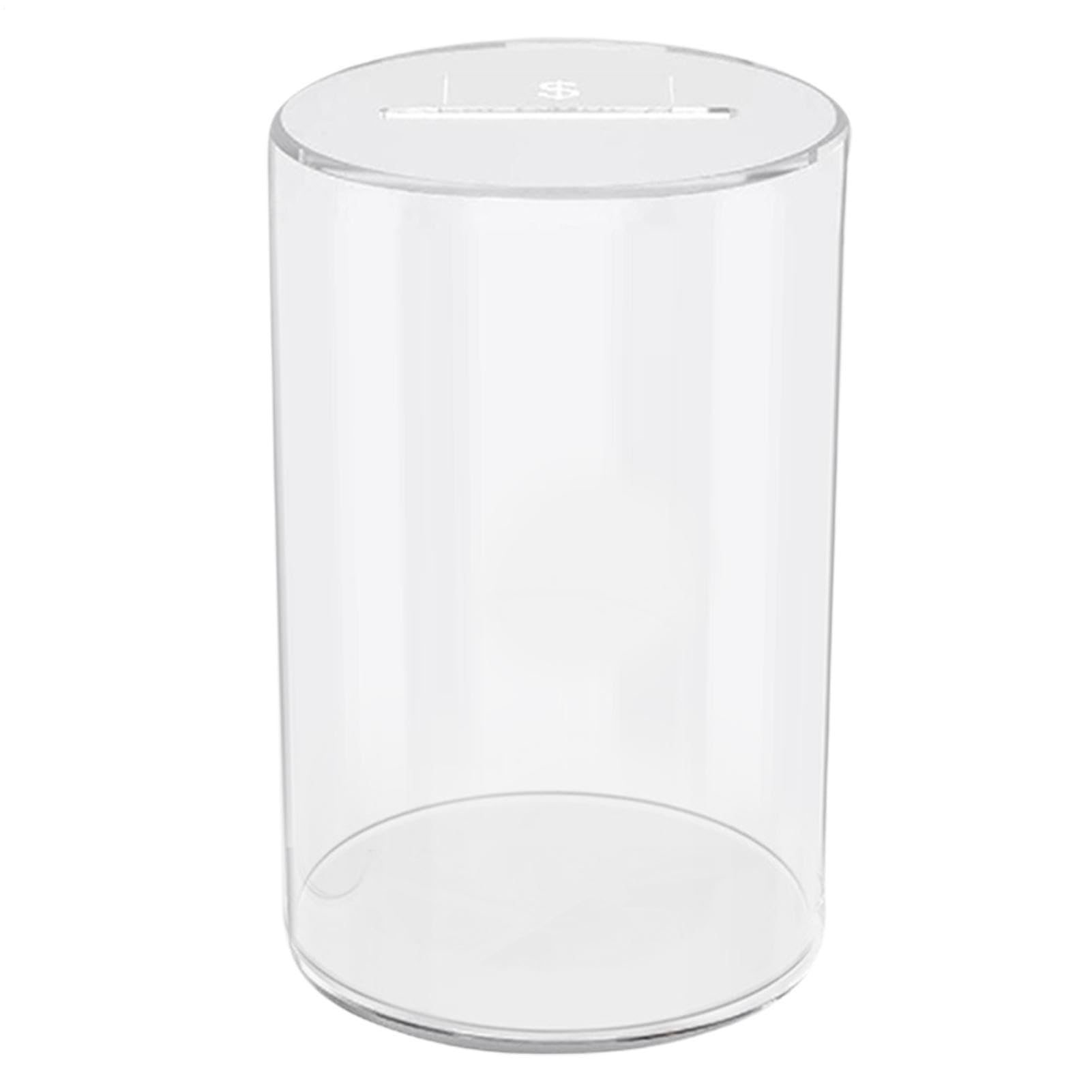 Boîte à monnaie acrylique clear jar challenge pour économiser adultes et enfants