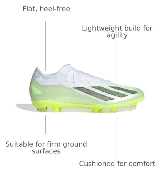 Image of Adidas Unisex-Adult X Crazyfast.2 Firm GroundSneaker | Soccer Cleats
