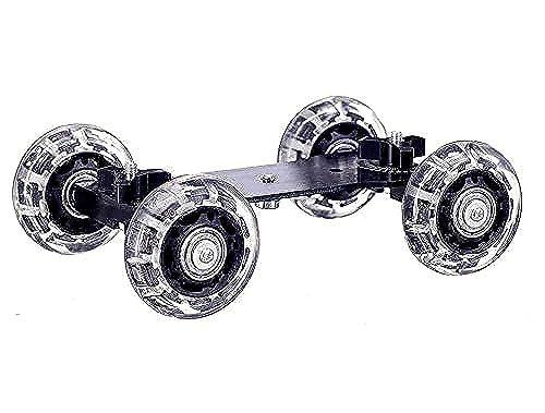 Zeadio Tablette Portable Dolly Mini Car Slider Skater Stabilisateur de Piste pour caméra DSLR Vidéo DC - Noir