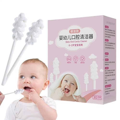 赤ちゃん用口腔洗浄器、赤ちゃん用口腔洗浄器 - 携帯用幼児用歯ブラシ,0-36ヶ月の赤ちゃん用口腔洗浄スティック30本セット、柔らかい歯ブラシ口洗浄スティック