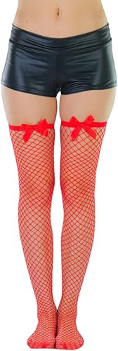Image of ToBeInStyle Women's Vibrant Large Net Fishnet Thigh High Elastic Nylon Novelty Stockings