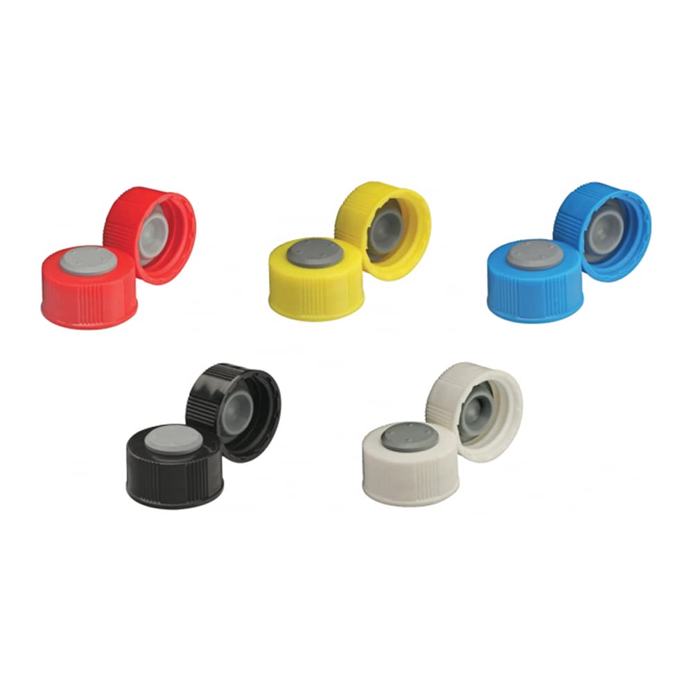 Wheaton 240676-03 Red Polypropylene I-Loc Closure for Glass Diagnostic Bottles, 20-400 Size (Case of 100)