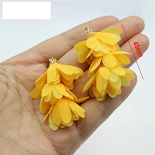 Chiffon Multi Capa Tassels Borla ligera para evitar pendientes pesados en DIY 7