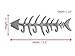 Comfify Decorative Fish Bones Wall Mounted Towel Rack Stylish Cast Iron Hanger with 4 Fish Bones Hooks for Towels, Robes and More - Includes Screws and Anchors - Antique White