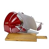 ✅ Berkel Home Line 250 in klassischem rot, neues Modell: 2020 + Servierbrett, aus den Fassdauben von alten Weinfässern von Hand gefertigt