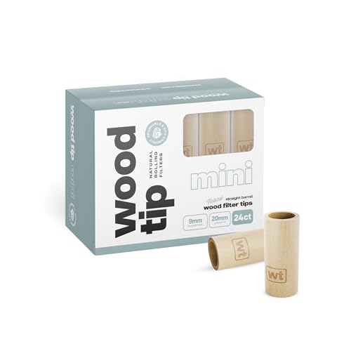 Wood Tips 9mm Mini Natural Rolling Filters