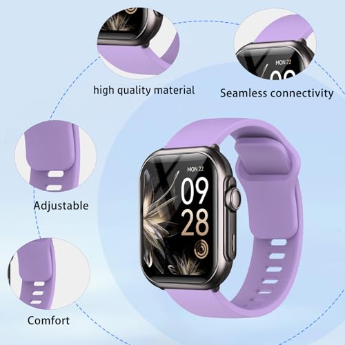 Correa de silicona para smartwatch RUXINGX G62 morada miniatura 2