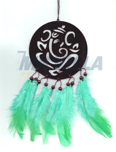 Image of Dream Catcher Car Hanging Handmade Hanging Wall Hangings, Home Decor Garden, Car, Outdoor, Bedroom Pack of 1 (BLU GANESH-01)