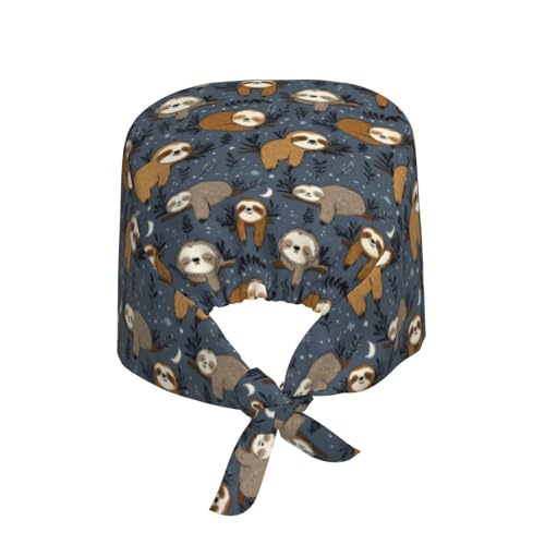 Image of Adjustable Scrub Cap with Sweatband, Breathable Working Hat for Men /Women