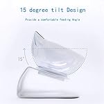 Luck Dawn Double Elevated Cat Bowls with Raised Stand, 15 Tilted cat Design Neck Guard Stand Pet Food Water Feeder Bowl for Cats or Small Dogs - Image 4