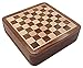 KANGNING Schachfiguren und Backgammon Erstklassiges Massivholz Tragbares rutschfestes magnetisches Super-Mini-Schachspiel Schubladenteile Box Kinder Geschenke Basteln Brettspiel Dirgee Well