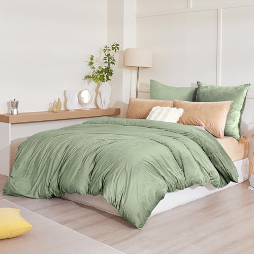 Beqnat Winter Flanell Bettwäsche 220x240 3teilig Warme Flauschige Teddy Plüsch Bettwäsche Sets Cashmere Touch Winterbettwäsche Fleece 1 Bettbezug...