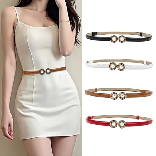 Retro Flower Buckle Girdle Belt Simple Elegant Waist Belt for Wrap Dress Exquisite Waistband for Women2