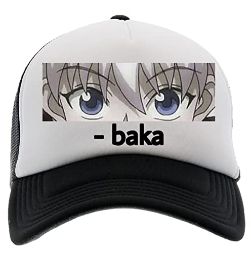 Enigmae Hunter X Hunter Baka Eyes Baseball Kappe Hut Unisex Männer Frauen Schaum Vorne Mesh Zurück Schwarz Cap Foam Front Mesh Back