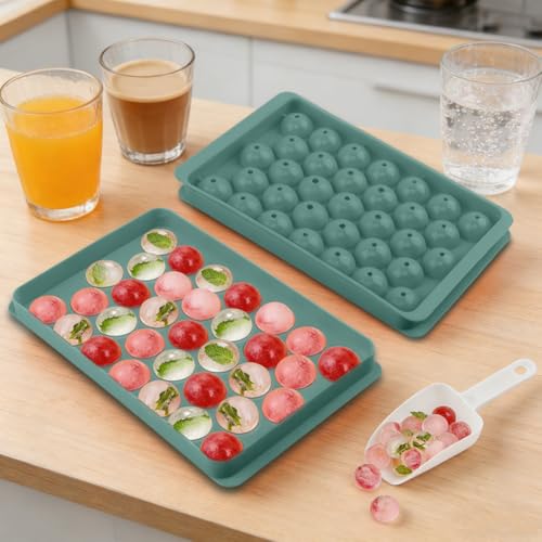 Bandejas para cubitos de hielo apilables con tapa y pinzas miniatura 5