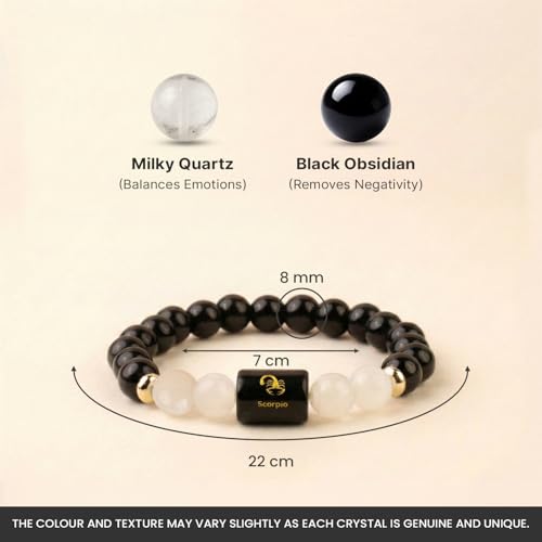Image of Astrotalk Zodiac Crystal Bracelet | Balances Energy & Enhances Positivity | Certified Healing Crystals with Certificate | Astrology Bracelet for Man & Woman | Gift for Man & Woman