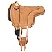 HILASON Horse Bareback Saddle Pad Anti Slip Base Suede Leather Tan | Baretek Riding for Horses