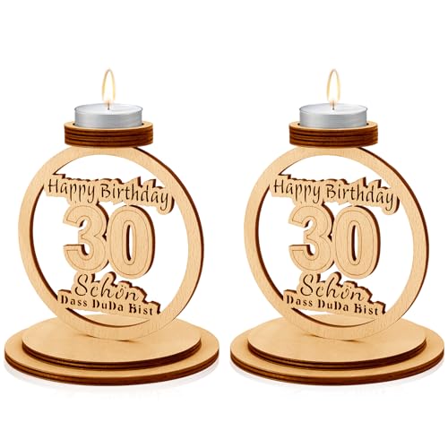 Decorazione per il 30° compleanno - I nostri portacandele in legno sono perfetti per decorare una festa per il 30 ° compleanno. Sono romantici e accoglienti e faranno un'impressione duratura sui tuoi ospiti. Vivi un significativo 30 ° compleanno con la famiglia e gli amici.