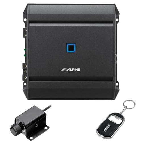 Alpine S2-A60M S-Series Next-Gen 600W High-Performance Car Mono Amplifier with RUX-KNOB.2 bass knob