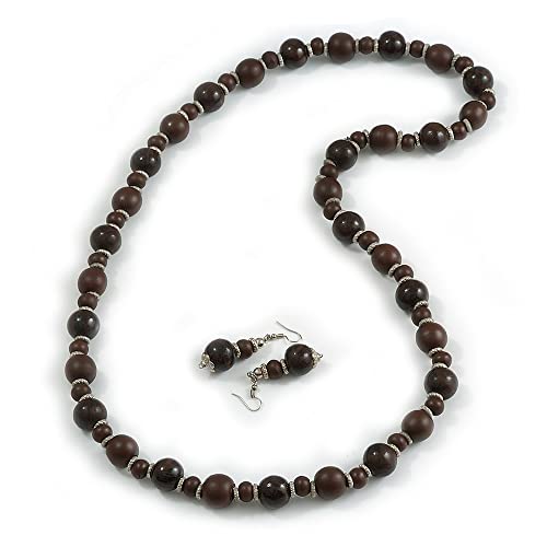Juego de collar y pendientes largos para looks de oficina y cenas especiales