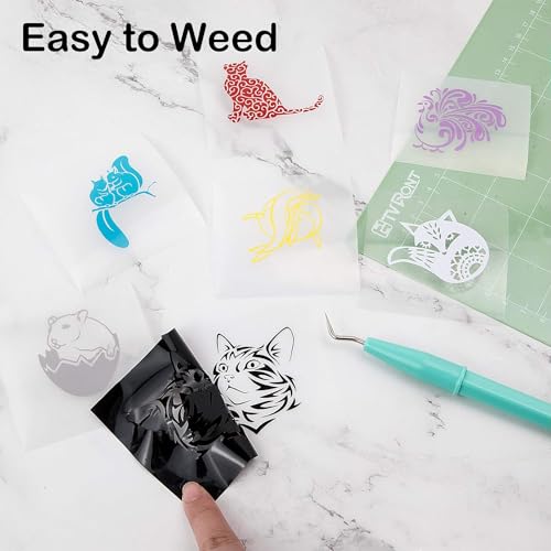 Image of HTVRONT Mint Permanent Vinyl - 12 inch x 14 FT Glossy Mint Adhesive Permanent Vinyl Roll Compatible with Cricut Cutting Machine, Silhouette, Cameo Cutters, Signs, Scrapbooking, Craft, Die Cutters