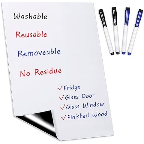Dry Erase Whiteboard Sticker, 11.7x8.2in Removable Whiteboard Sheet, Washable Sticky Note, No Residue, Any Shiny Surface Cover