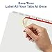 Avery 8-Tab Binder Dividers, Easy Print & Apply Clear Label Strip, Index Maker, White Tabs, 50 Sets (11557)