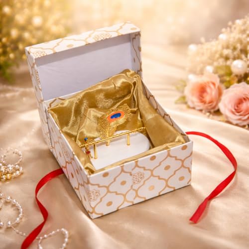 Image of CraftVatika Goldplated Krishna Hand with Flute for Car Dashboard Small Return Housewarming Gift, Home Decoration Items for Living Room, Wedding Anniversary Janmashtami Birthday Gift for Man Woman