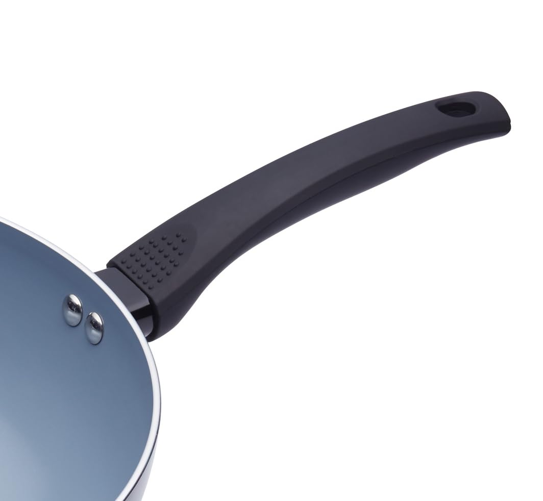 MasterClass Wok de cerámica antiadherente para inducción, sin PTFE, PFOA ni BPA, 29,5 cm (11,5")