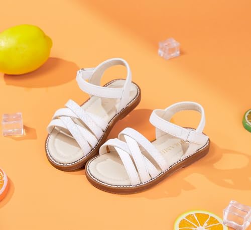 Image of PHIRAMIN Toddler Girl Sandals - Flower Girl Dress Shoes Open Toe Little Kid Wedding Party