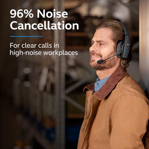 Image of BlueParrott B450-XT Noise Cancelling Bluetooth Headset - Updated Design with Long Wireless Range, Up to 24 Hours of Talk Time & IP54-Rated Wireless Headset (Renewed)