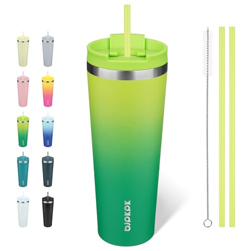 Image of BJPKPK 26 oz Coffee Tumbler with Straw, Insulated Stainless Steel Cup