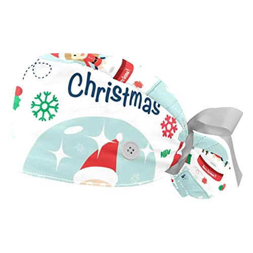 Chapeaux de travail respirants JDEZ lot de 2 casquettes bouffantes Noël