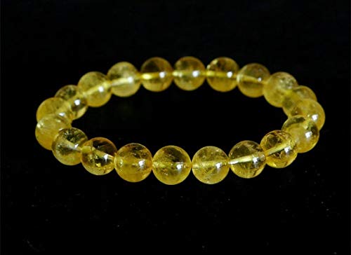 WORLD WIDE GEMS BEADS GEMSTONE 1 Strands Natural Yellow Datolite Genuine Danburite 試合トパーズ Bracelet Round beads 10mm 02987 Code-HIGH-30065