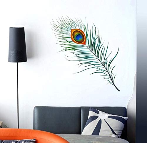 Akki Wold Peacock Feather Wall Sticker for Living Room, Bedroom, Kids Room, Office (Multicolor, Size - 58 Cm X 35 Cm) (B0BH2QCV89) Amazon Price History, Amazon Price Tracker