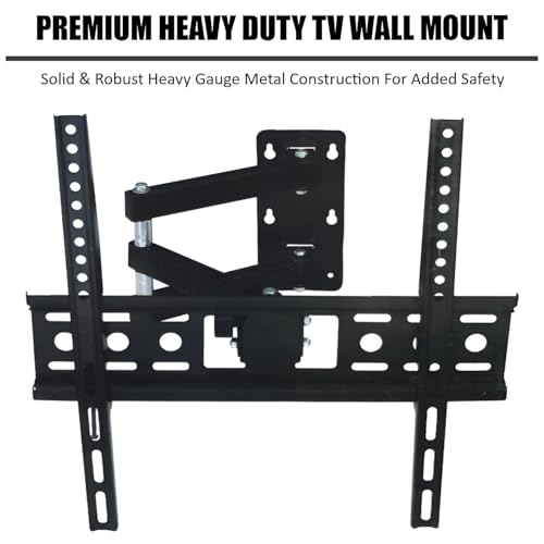 Image of Caprigo Full Motion TV Wall Mount Bracket for 26 to 50 Inch LED /HD /Smart TV's, Universal Heavy Duty TV Stand for Wall with Swivel Rotation & Tilt Adjustments (M472)
