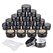 20 Stück Aluminium Leer Döschen Rund Reise Cremedose Tiegel für Creme Lotion Masken Kosmetik Nagelkunst（20ml） (schwarz)