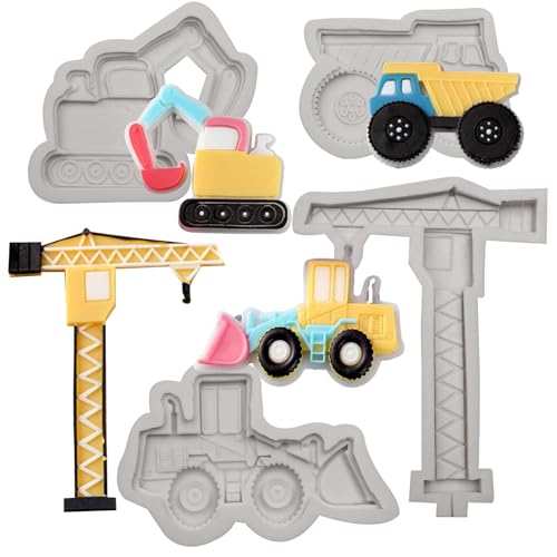 Construction Silicone Molds Excavator Chocolate Molds