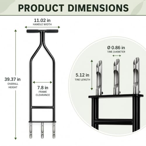 Image of Lawn Aerator Tool, Heavy Duty Core Aerator