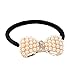 Lovef 9 Pcs Beautiful Full Pearl with Crystal Rhinstone Flower Bow Fish Butterfly Design for Baby Kids Girl Women Hair Accessories Elastic Tie Ponytail Holders Princess Baby Hair Rope Rubber Bands