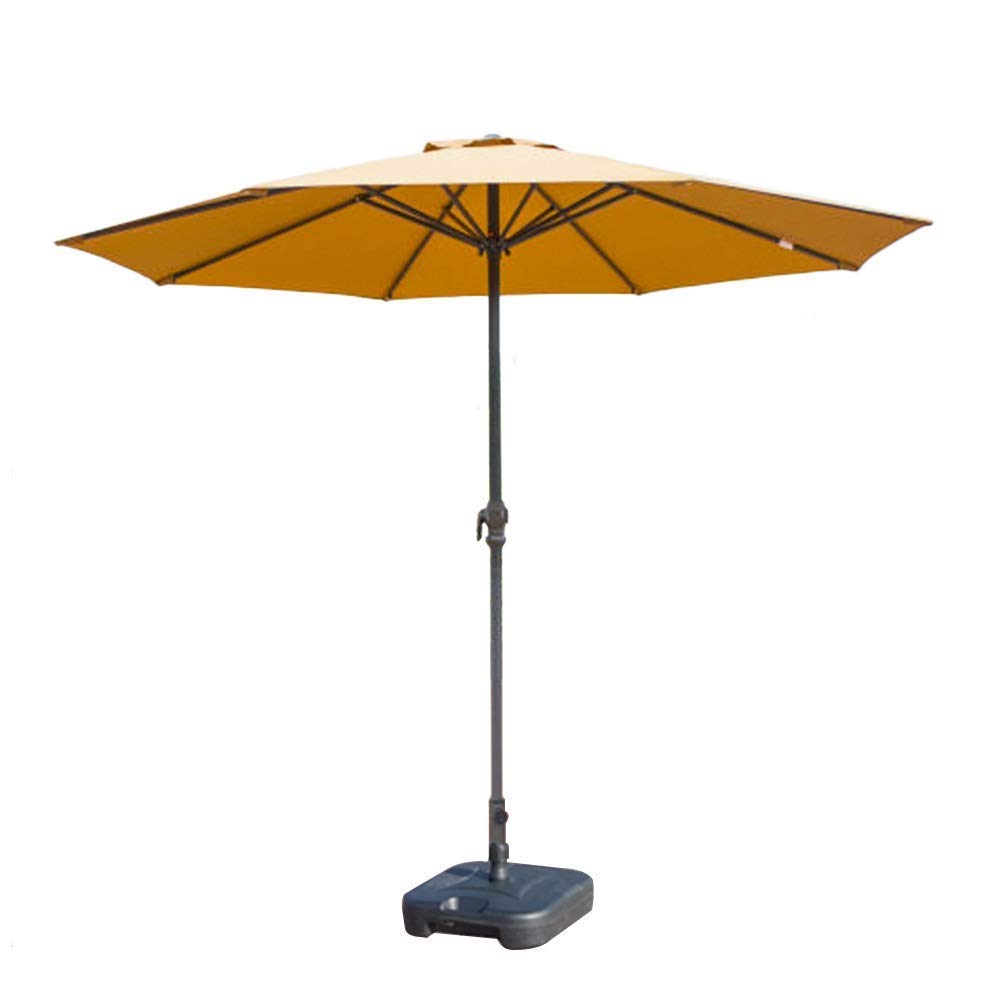 Parasol de marché anti-UV avec manivelle et toile imperméable pour ombrager le salon de jardin