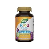 Nature's Way Kids Cool & Calm Gummies, Supports a Calm Mood in Kids Ages 8+*, Lemon Balm, Magnesium, Vitamin B6, L-Theanine, Grape Flavored, Vegetarian, 40 Count (Packaging May Vary)