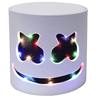 Obemary DJ LED Mask, Light Up Flashing DJ Music Festival Halloween Props Mask Halloween Costumes Cosplay (DJ168)