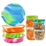 ORIGINAL CREATOR-4 Pack Silicone Mason Jar Lids for Ball, Kerr and More,Fit Regular Mouth & Wide Mouth Storage Caps for Mason/Canning Jars,Leak-Proof,Dishwasher Safe(Mixed-color)