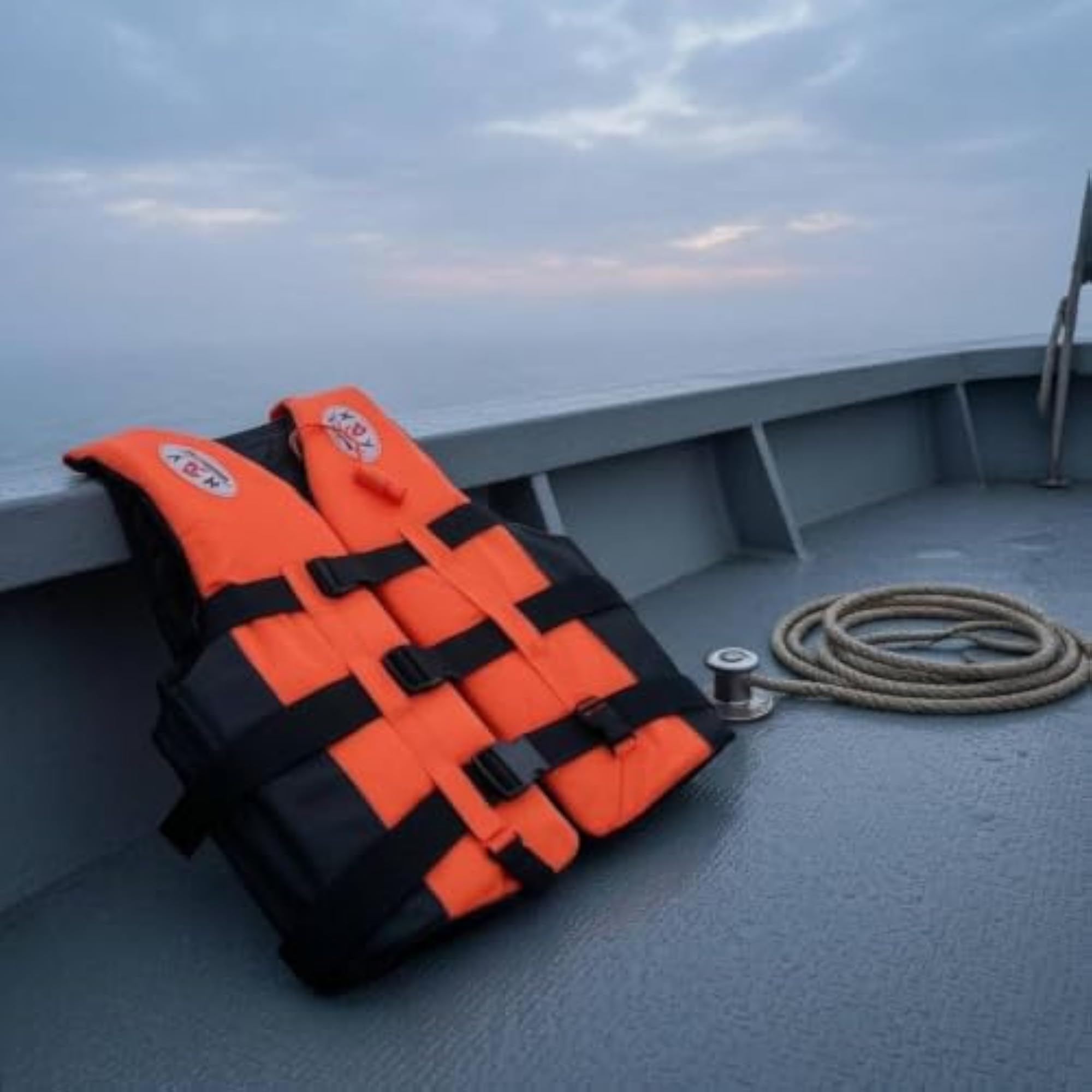 High-Visibility Adult Life Jacket Vest, Sleeveless Padded