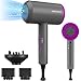 Ionen Haartrockner, 2000W Professionell Föhn Ionen Haarfön, Rauscharm Schnell Trocknend Hair Dryer mit 3 Heiz- & Abkühlstufen, Fohn für Reisen, Zuhause und Salon, inkl. 2 Stylingdüsen und 1 Diffusor