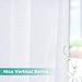 NICETOWN Linen Textured Translucent Sheer Tiers - White Half Window Valances Semitransparent Voile Panel Drapes for Kitchen/Cafe, 52 inches Wide x 36 inches Long, Sold by 2 Pieces …